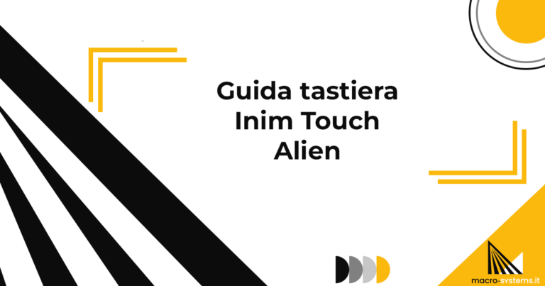 Guida tastiera Inim Touch Alien